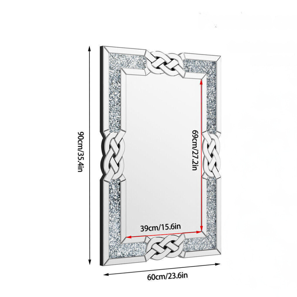 Modern Crystal Crush Diamond Mirror