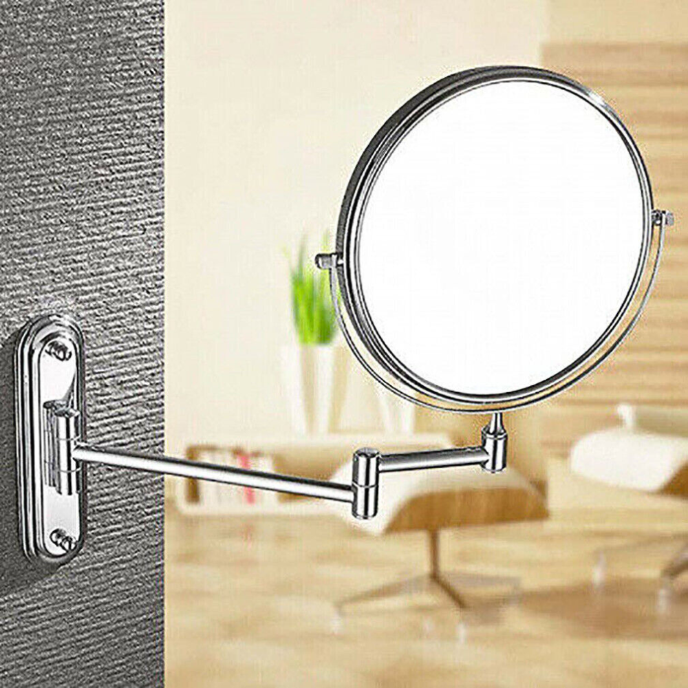 Double-Sided 5X/10X Magnifying Makeup Mirror with Swivel Arm for Optimal Viewing Angle