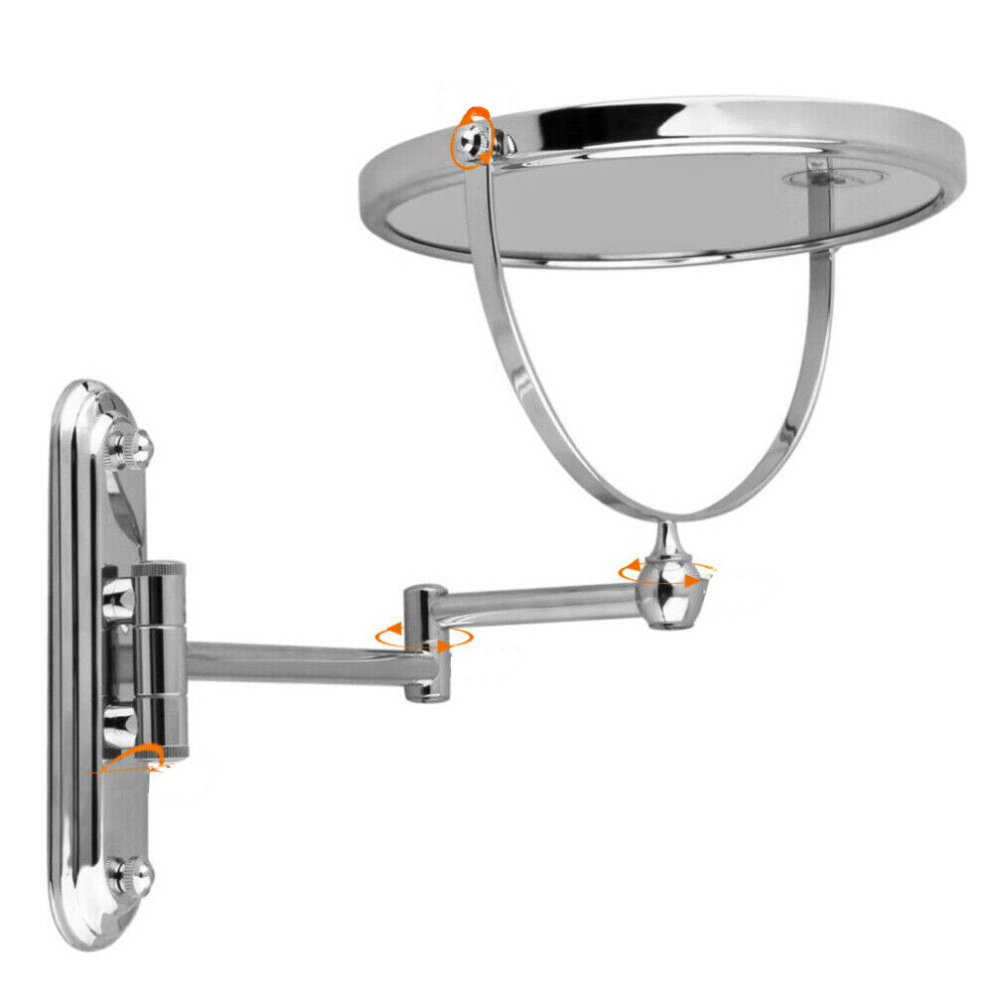 Double-Sided 5X/10X Magnifying Makeup Mirror with Swivel Arm for Optimal Viewing Angle