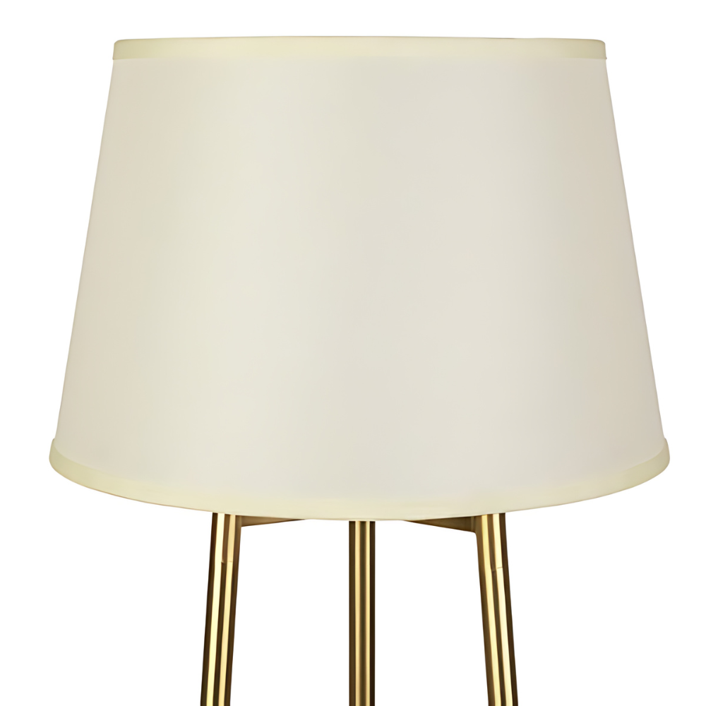 Tall Floor Lamp with 3-Tier Marble Shelves
