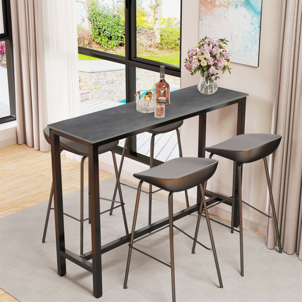 Modern Black/White Bar Table