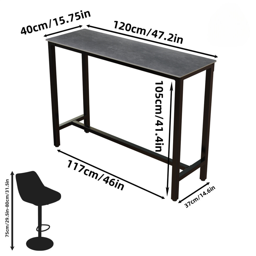 Modern Black/White Bar Table