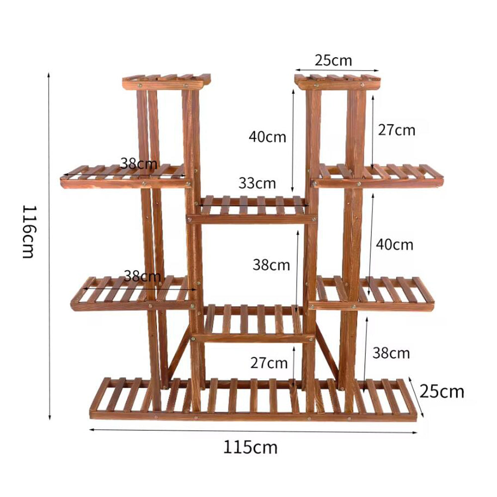 16 Potted Wood Flower Rack Plant Display Storage Shelves