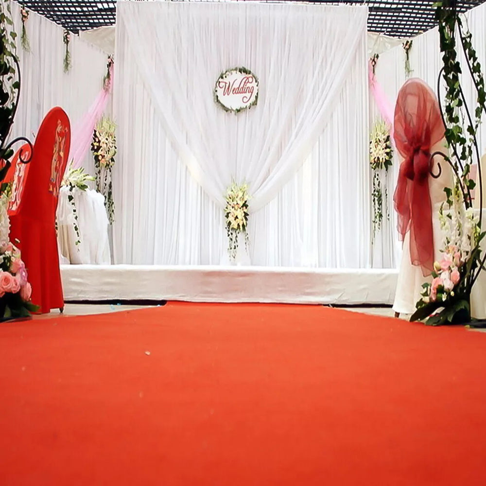 10ft White Pleated Decoration Wedding Photography Backdrop Curtain