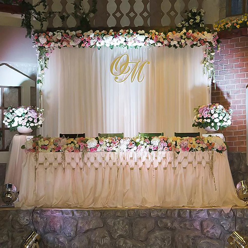 10ft White Pleated Decoration Wedding Photography Backdrop Curtain