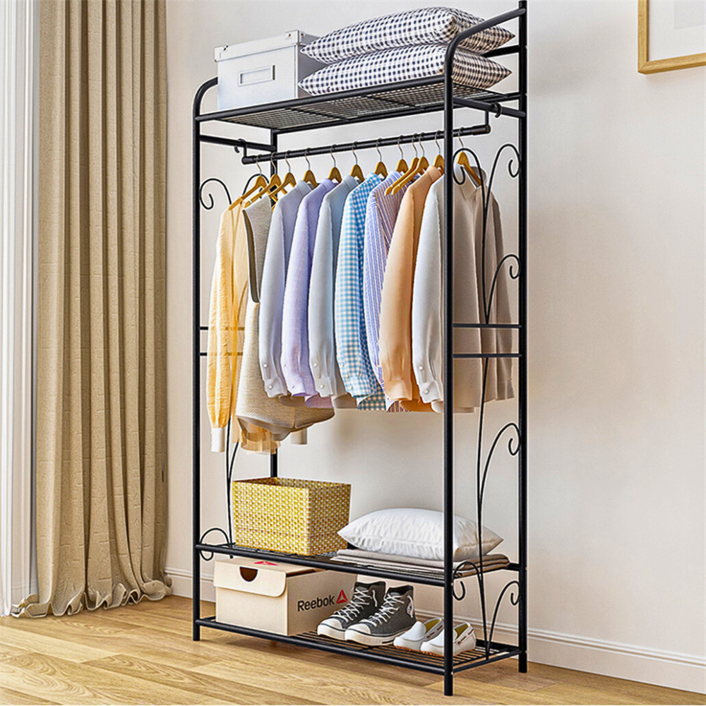 Heavy Duty Coat Clothes Rack Hanger Metal Garment Organizer