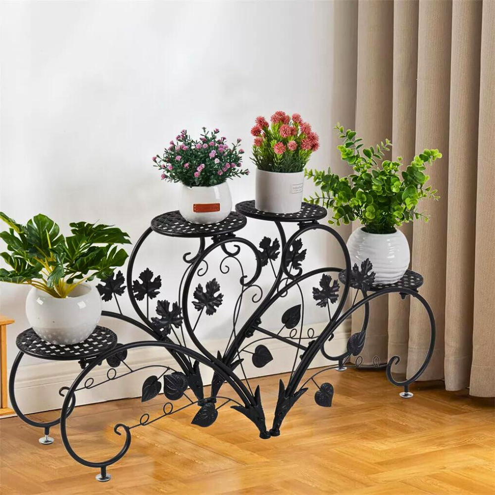 2 PCS Heart-shape Metal Plant Stand Flower Pot