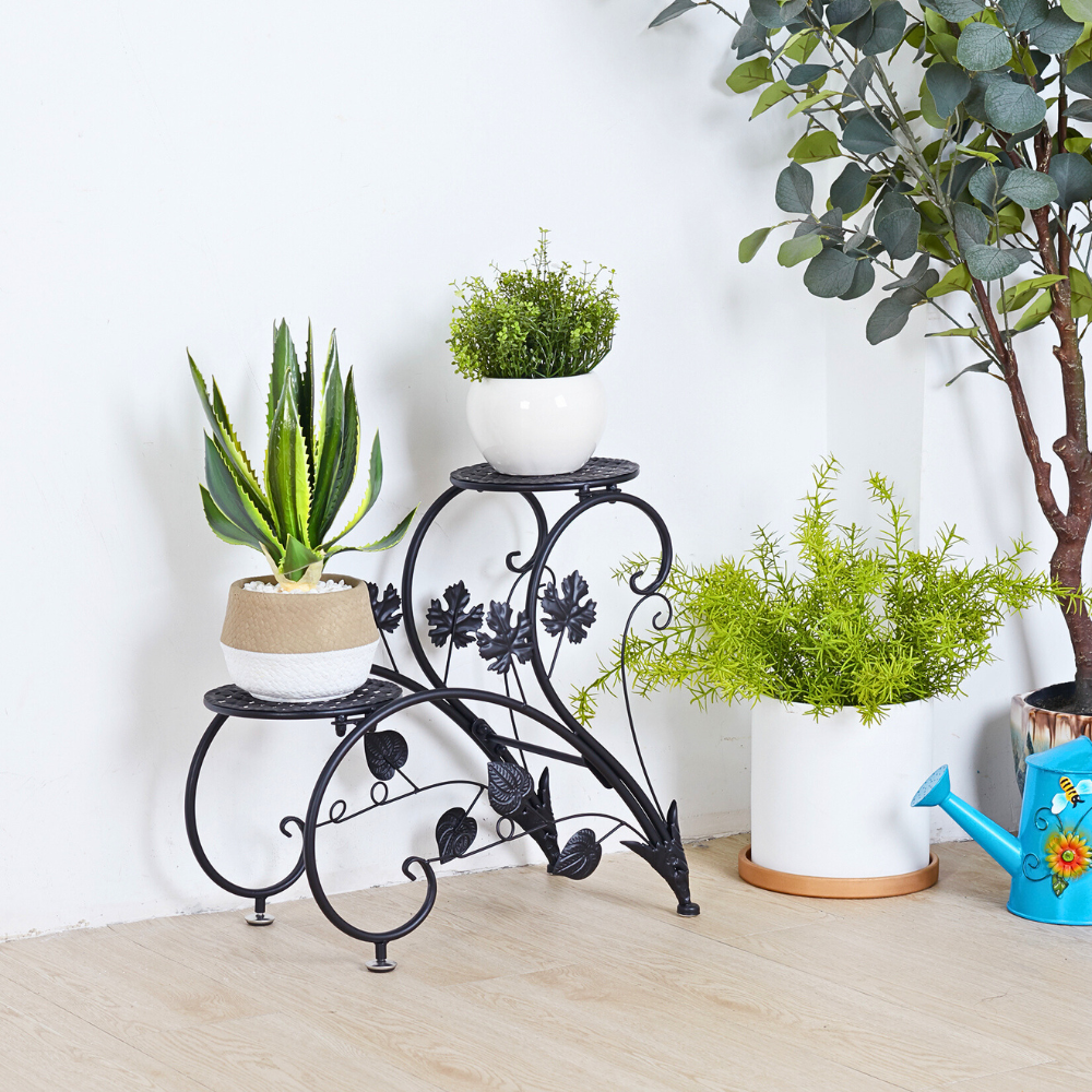 2 PCS Heart-shape Metal Plant Stand Flower Pot