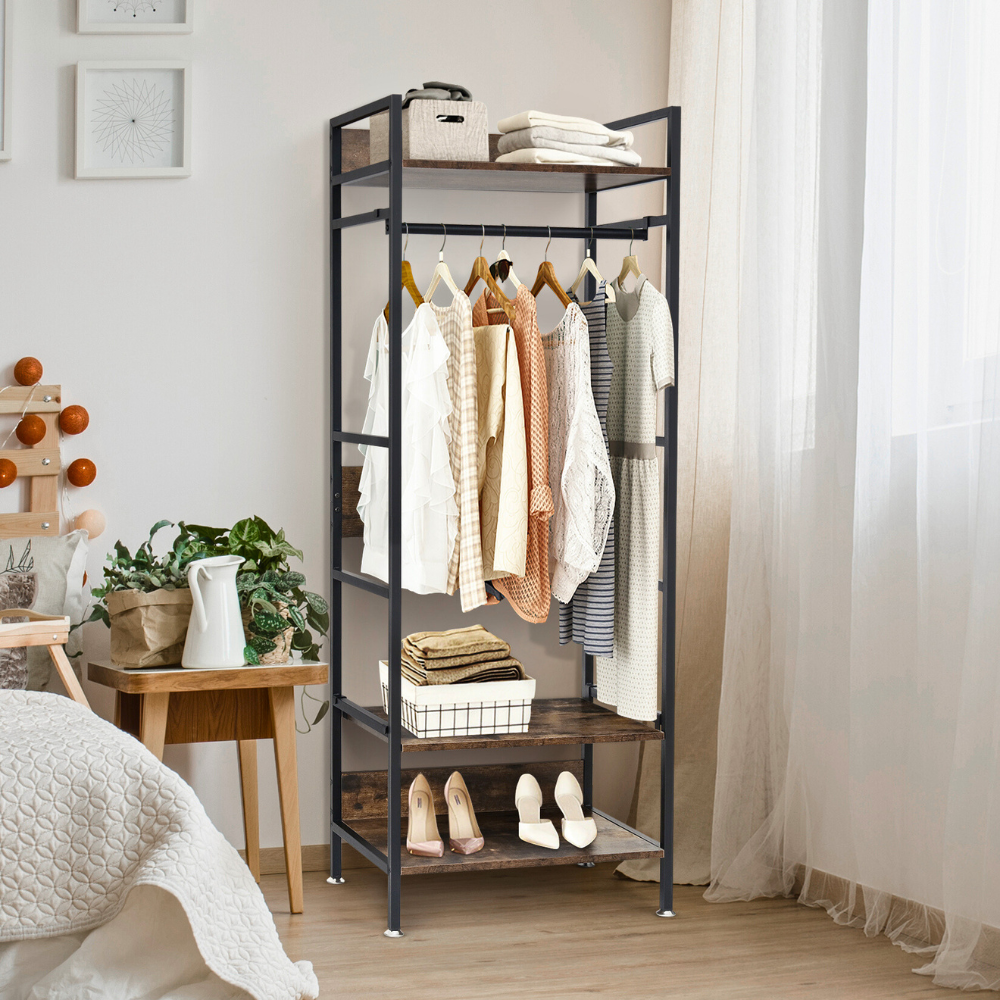 Hanging Garment Storage Coat Rack Clothes Stand