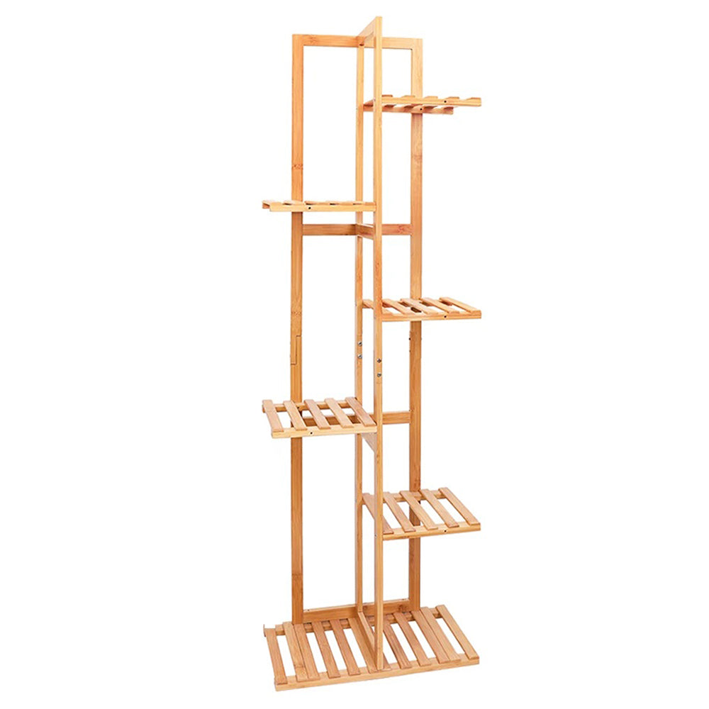 5/6 Pot Vertically Bamboo Flower Shelf Rack Pots Display Corner Shelving