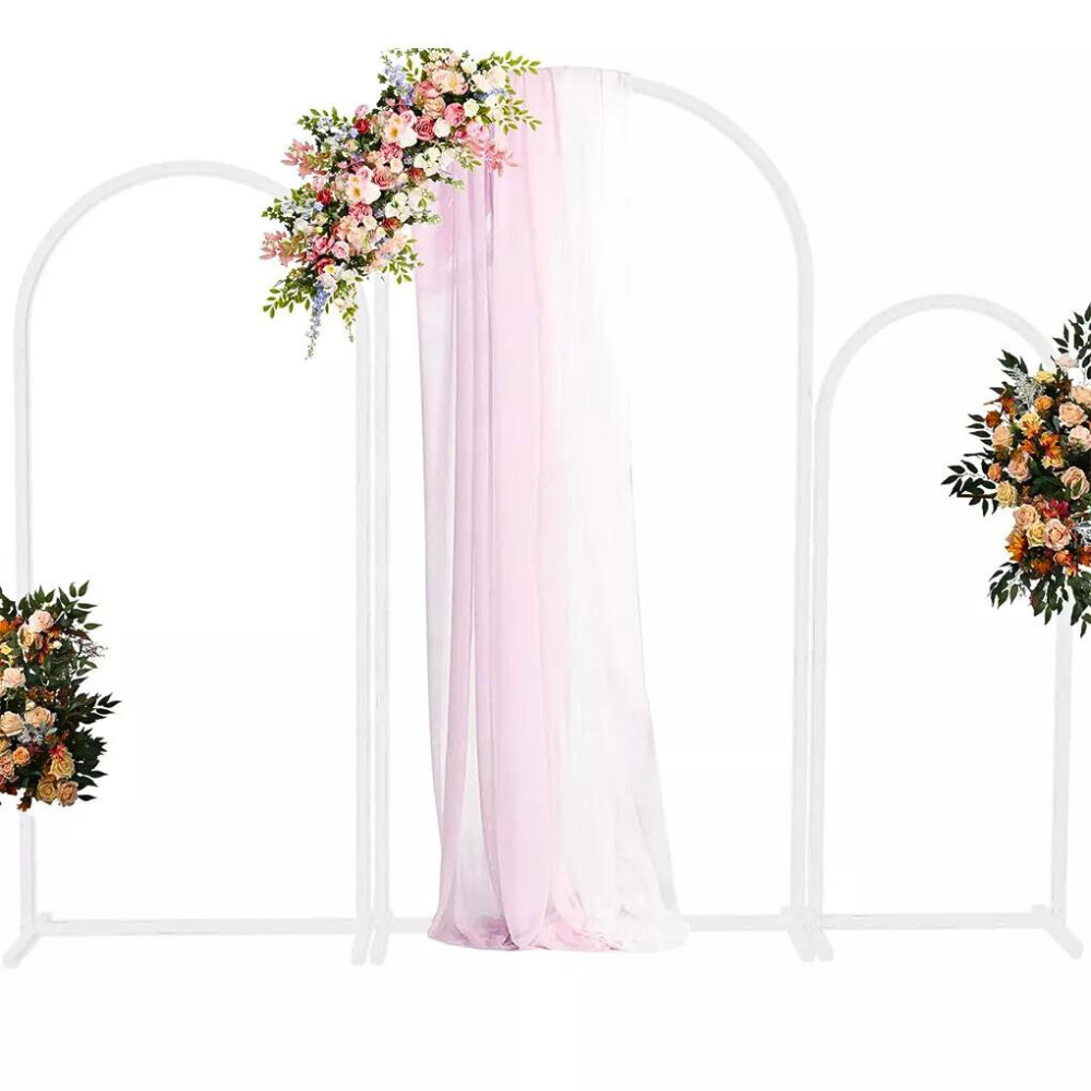Set of 3 Wedding Metal Backdrop Arch Balloon Frame