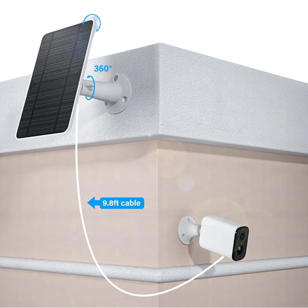 Weatherproof 4W Solar Panel for Arlo Pro 4/ Pro 3/Ultra/Ultra 2/Pro 3 Floodlight Camera