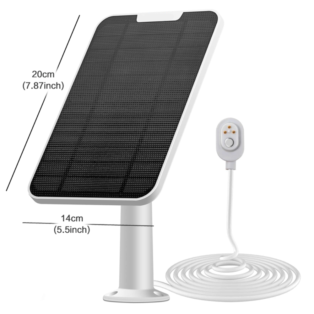 Weatherproof 4W Solar Panel for Arlo Pro 4/ Pro 3/Ultra/Ultra 2/Pro 3 Floodlight Camera