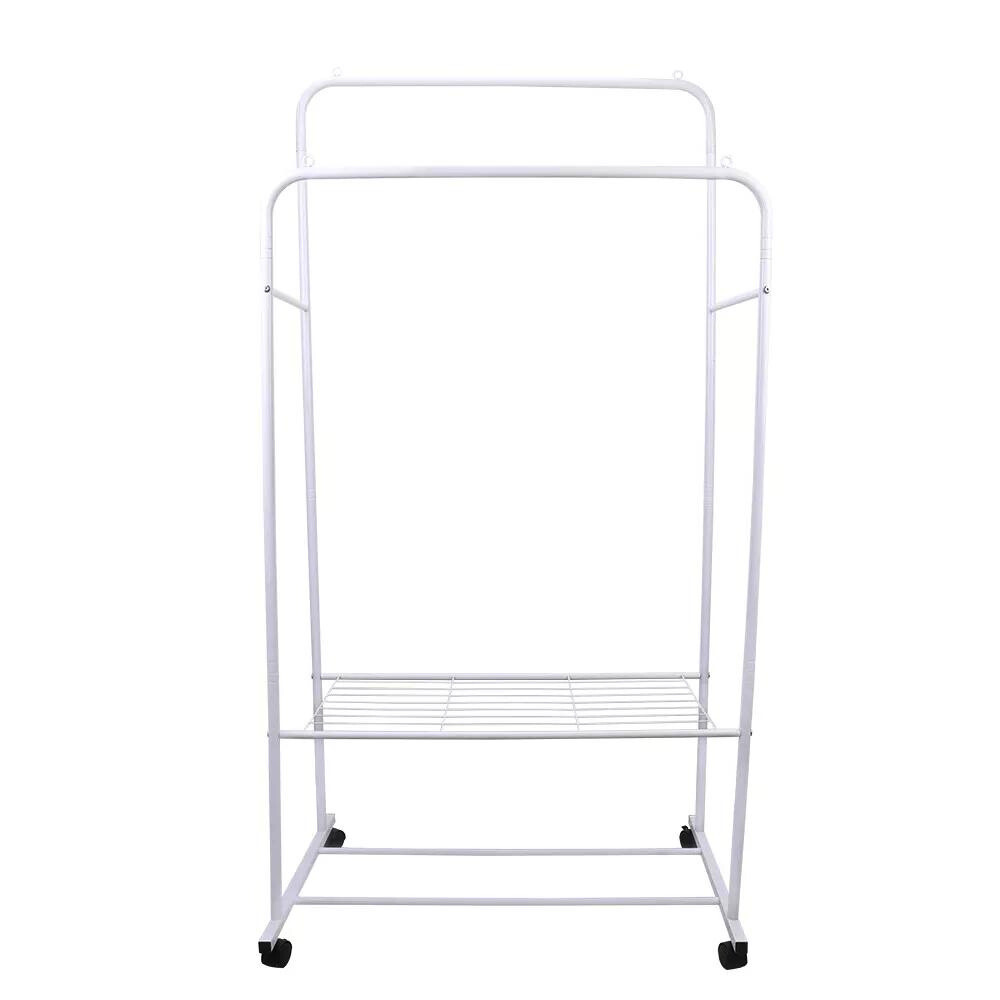 Heavy Duty Rolling Garment Rack Cloth Hanger and Shoes Organizer