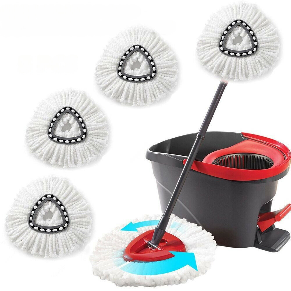 5-Piece 360 Rotating Mop Head Replacement Microfiber Refills
