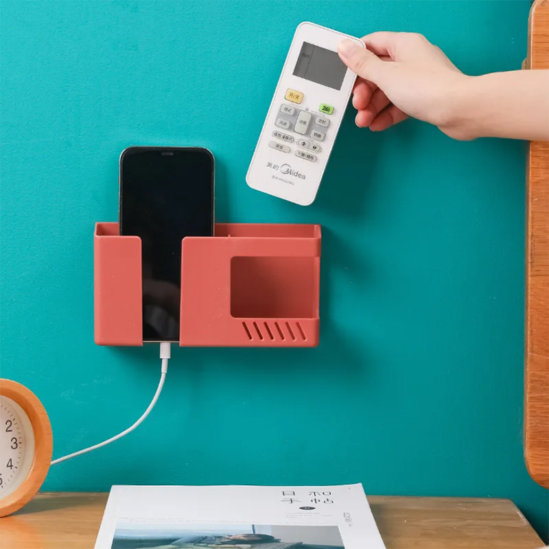 Punch-free Wall-mounted Mobile Phone Remote Debris Storage Box