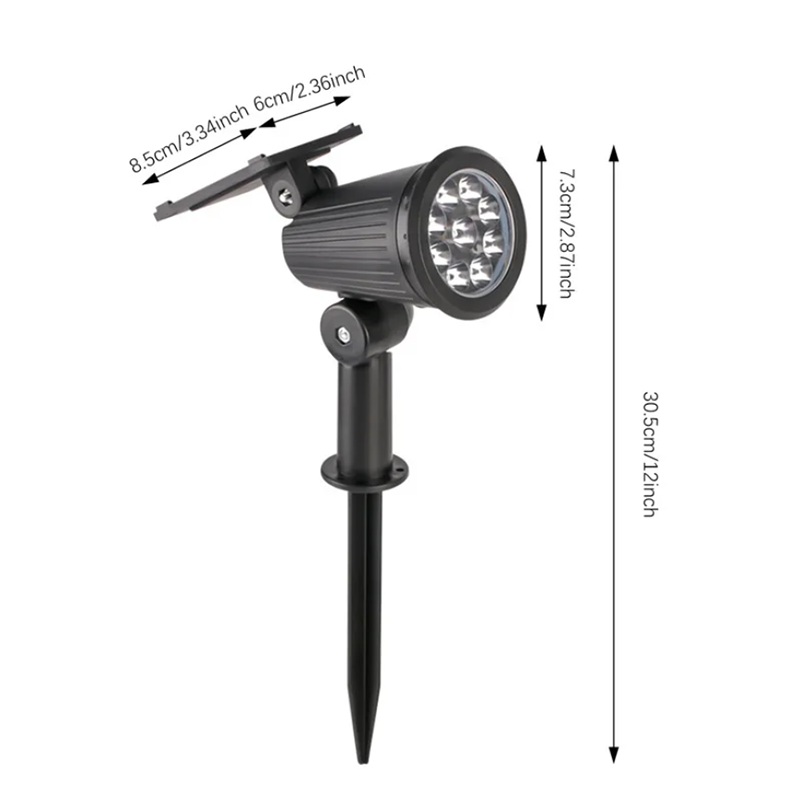 9 LEDs Waterproof Bright Solar Spotlights
