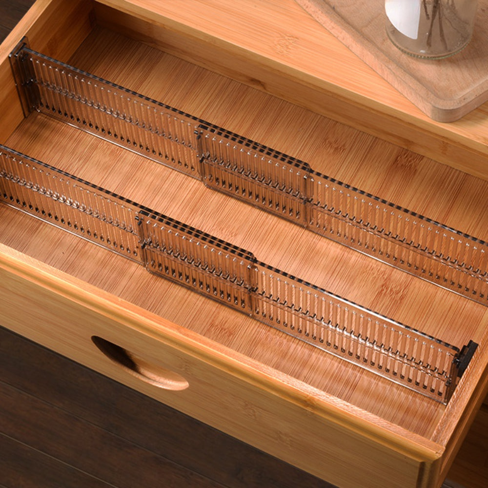 2pcs Adjustable Clapboard Drawer Divider Partition DIY Storage Organiser Closet Punch-free Separator