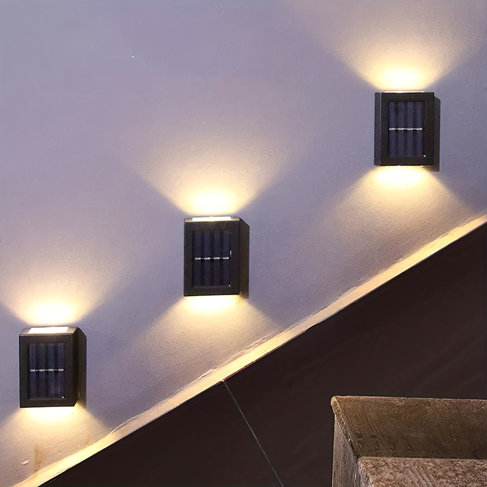 Solar Powered Up and Down Spot Lights Outdoor Wall Light