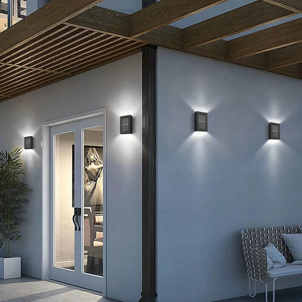 Solar Powered Up and Down Spot Lights Outdoor Wall Light