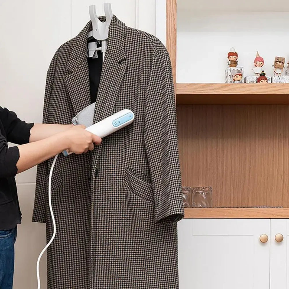 Height Adjustable Garment Foldable Standing Garment Hanger for Steaming Clothes