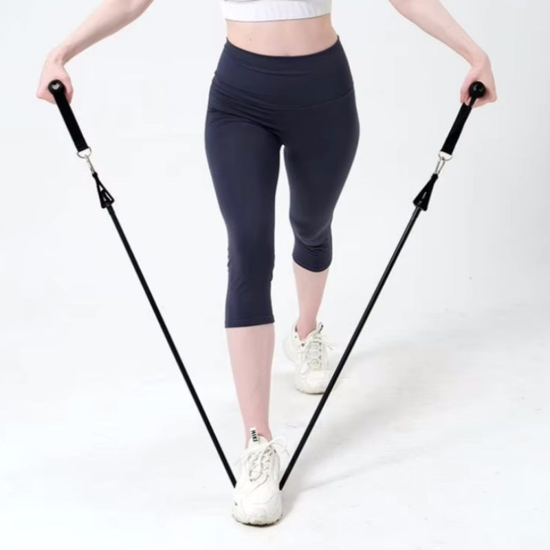 5 Tube Fitness Exercise Resistance Band Set Workout Bands