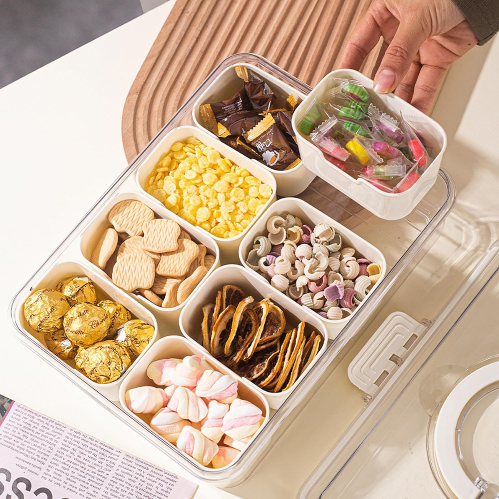 8-Grid Divided Serving Tray Storage Box
