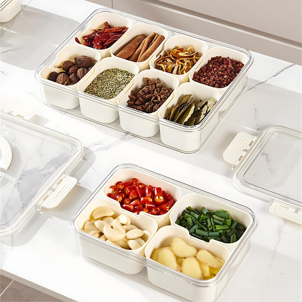 8-Grid Divided Serving Tray Storage Box