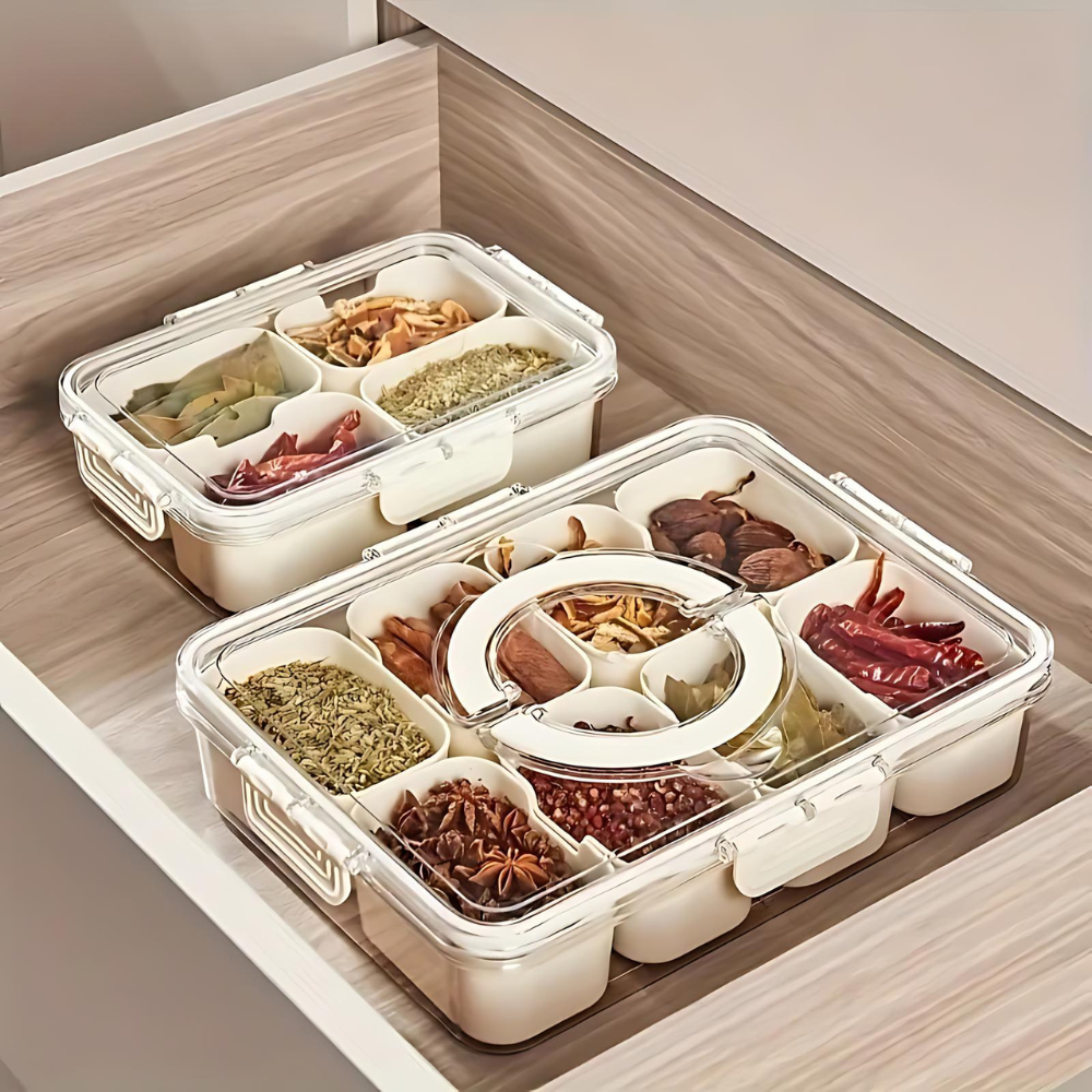 8-Grid Divided Serving Tray Storage Box