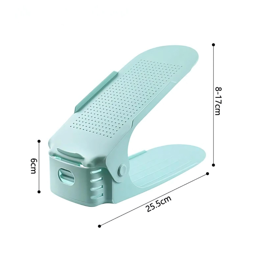 7 Pcs Double-Layer Integrated Adjustable Plastic Shoe Rack