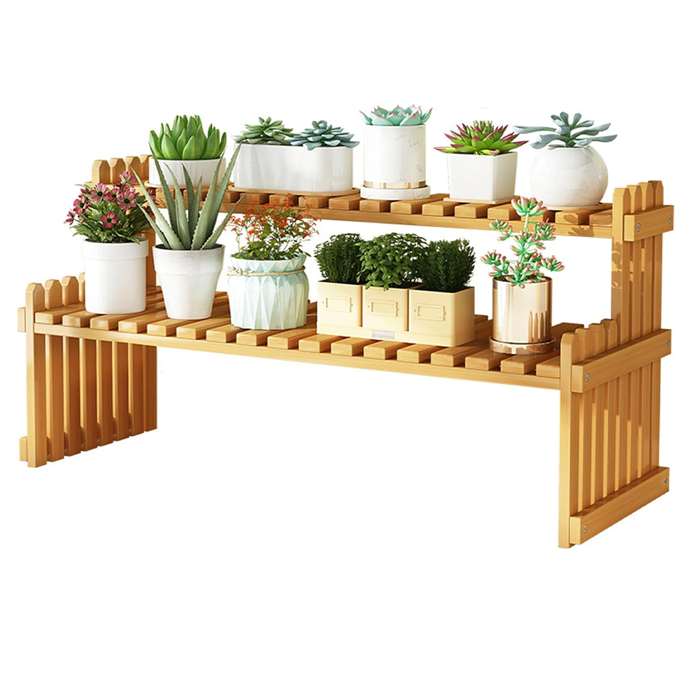 Indoor Plants Holder Wood Shelf Pot Organizer