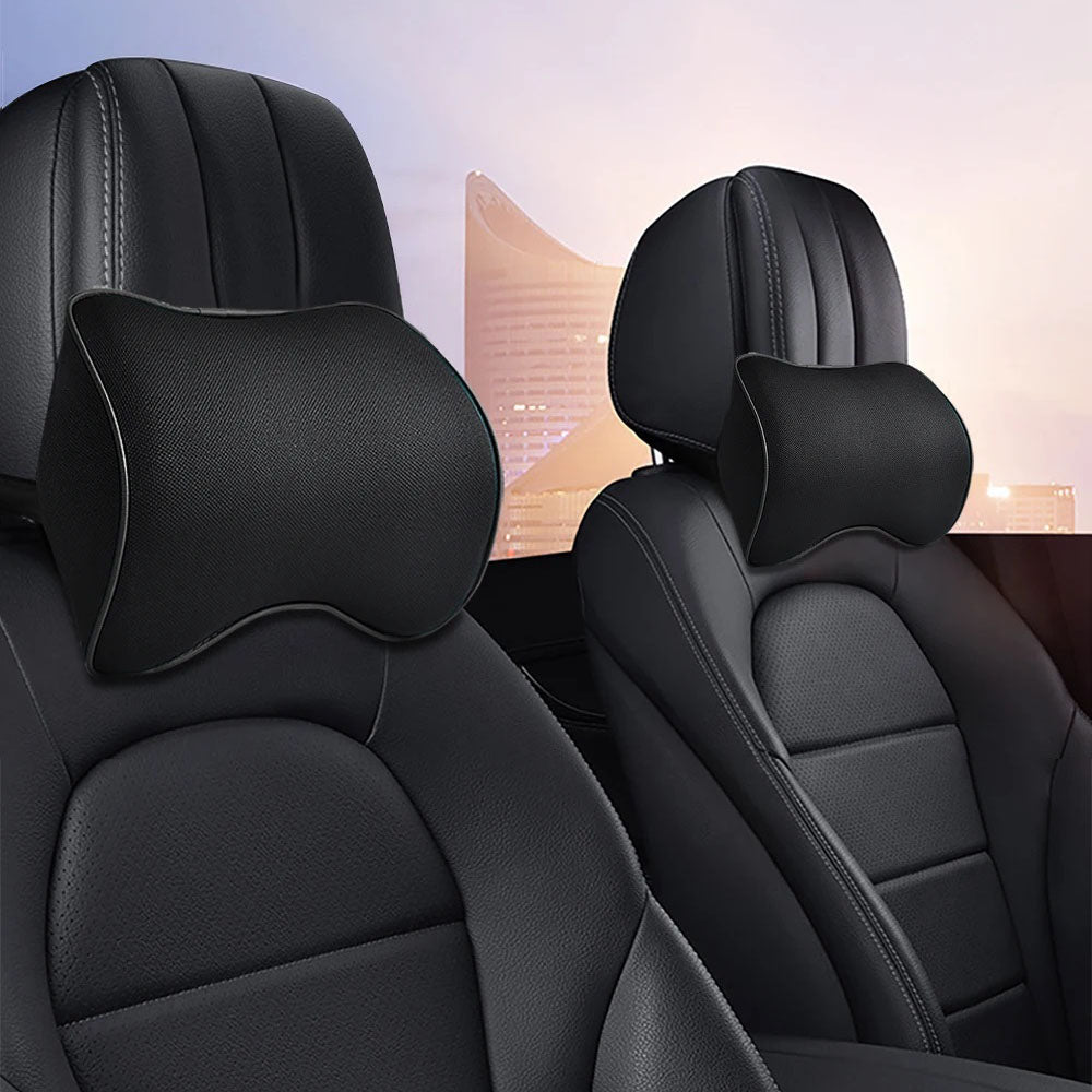Car Headrest Neck Pillow Memory Foam Breathable Neck Support Protector