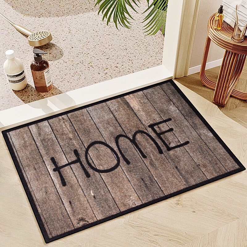 40x60cm 3D Wood Grain Flower Floor Mat Entrance Door Mat