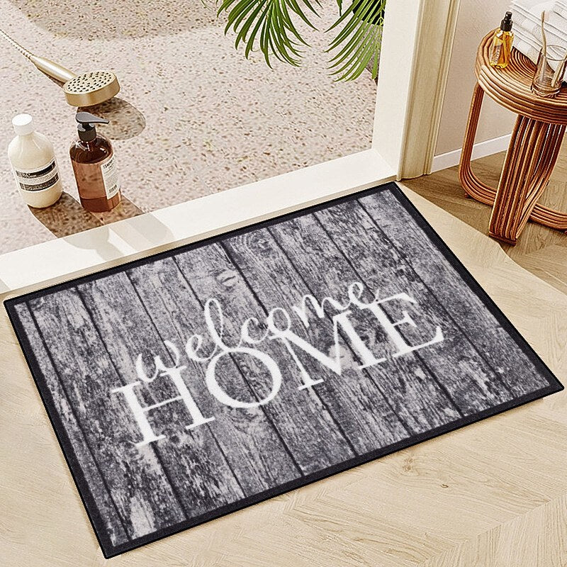 40x60cm 3D Wood Grain Flower Floor Mat Entrance Door Mat