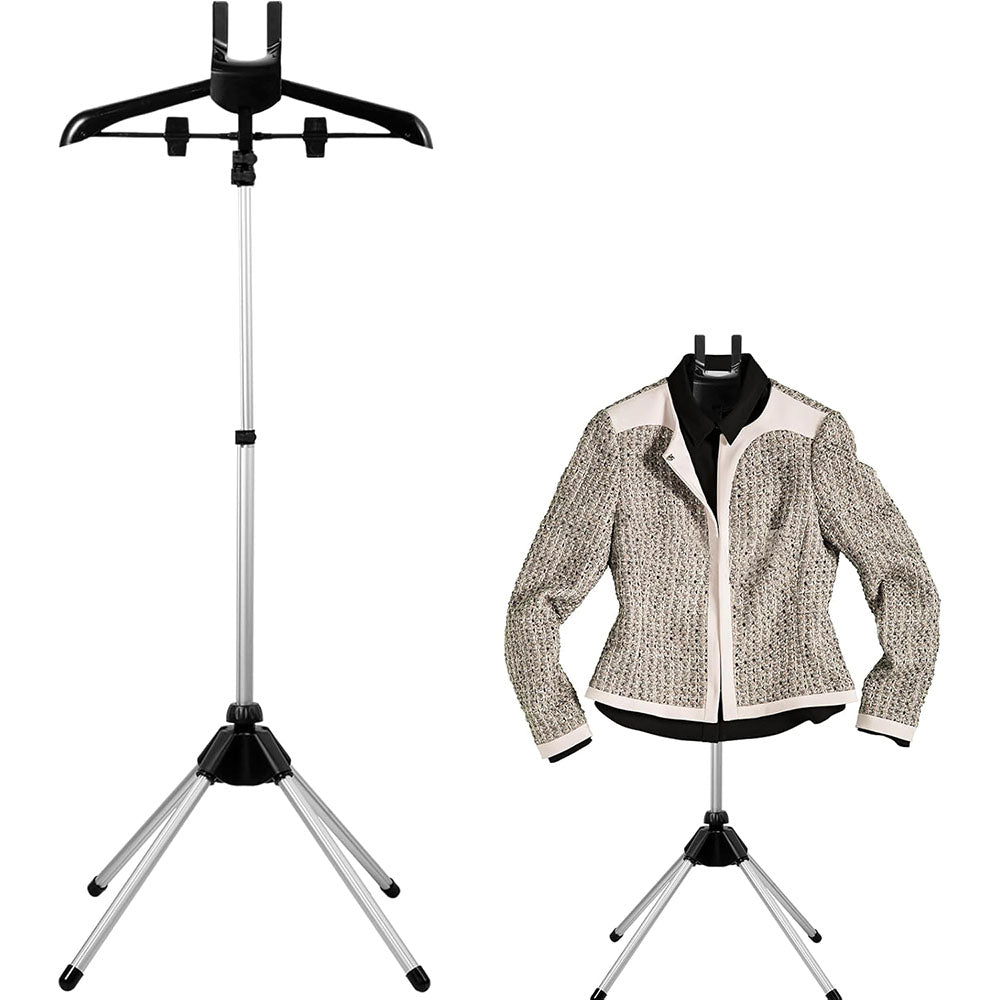 Height Adjustable Garment Foldable Standing Garment Hanger for Steaming Clothes