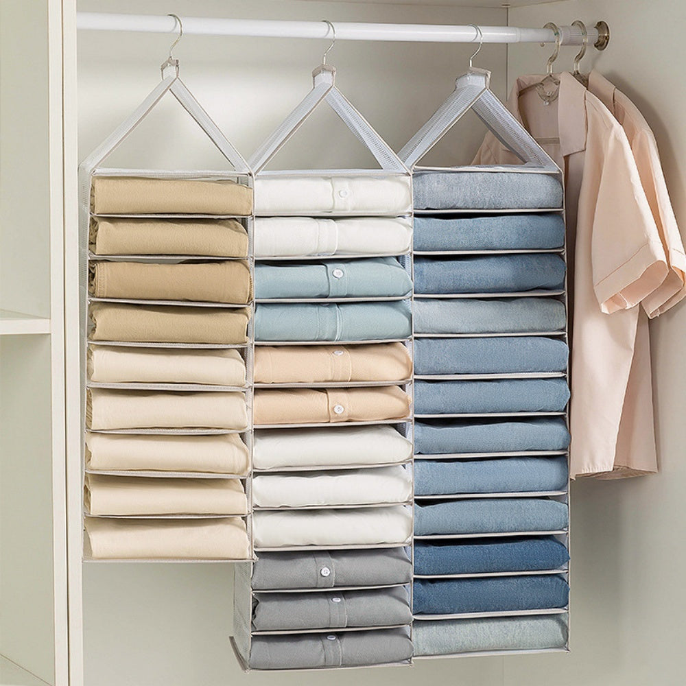 Wardrobe Hanging Storage Bag Cabinet Organizer