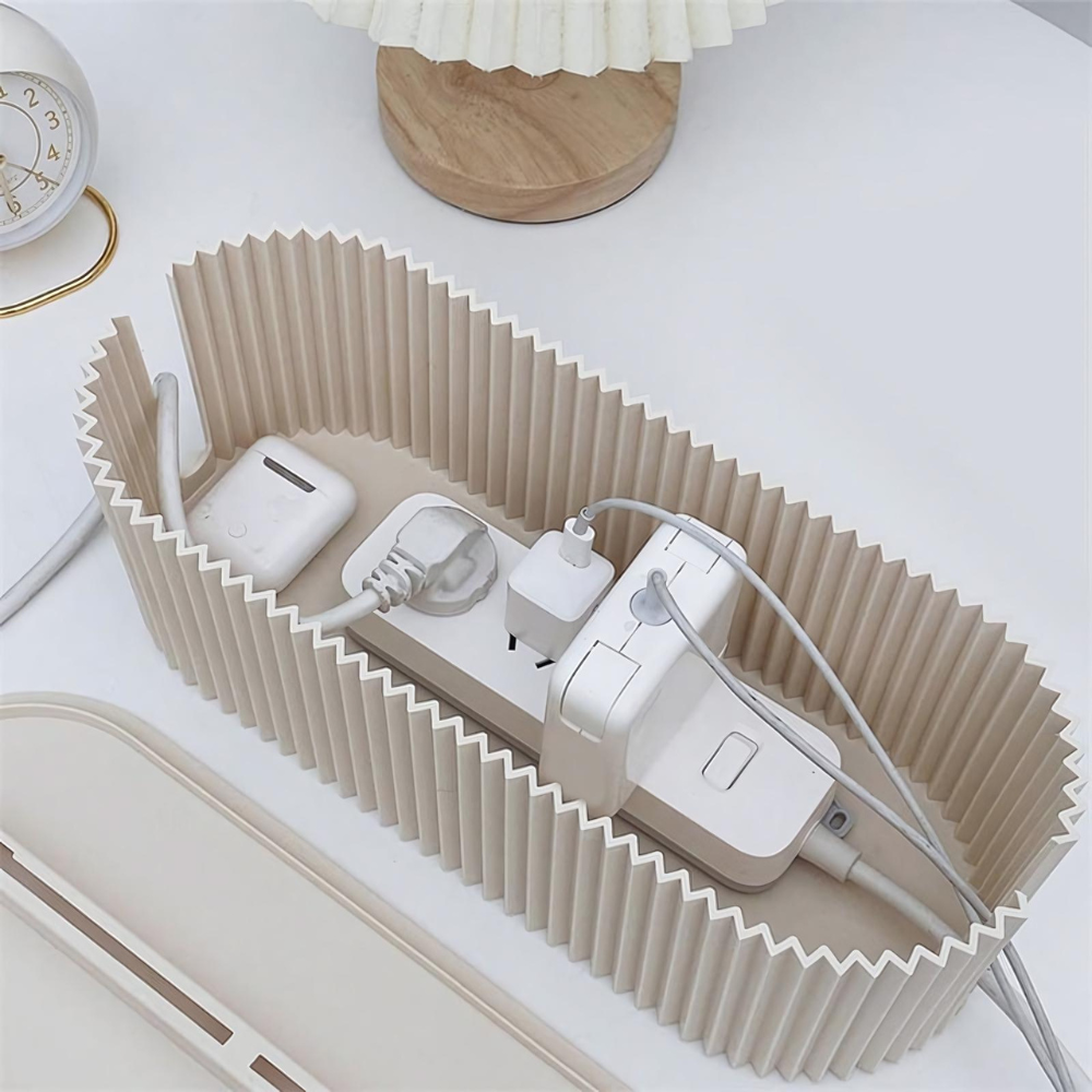 Nordic Plug Board Storage Box Cable Wire Organizer Case