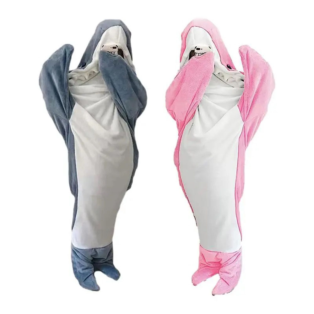 Funny Homewear Shark Onesie Sleeping Bag Winter Warm Blanket