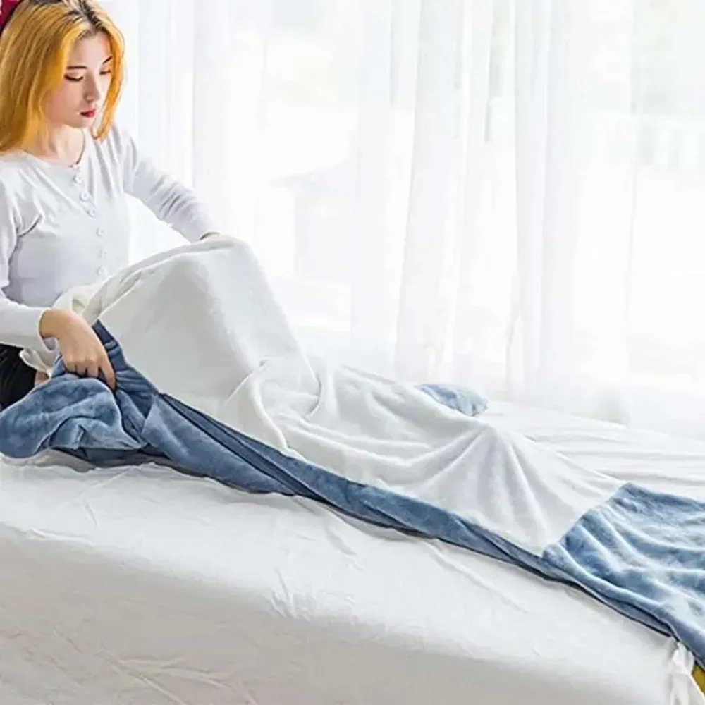 Funny Homewear Shark Onesie Sleeping Bag Winter Warm Blanket