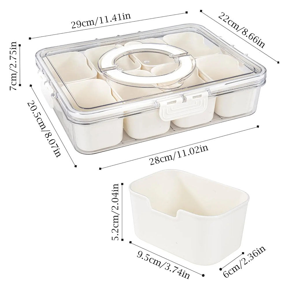 8-Grid Divided Serving Tray Storage Box