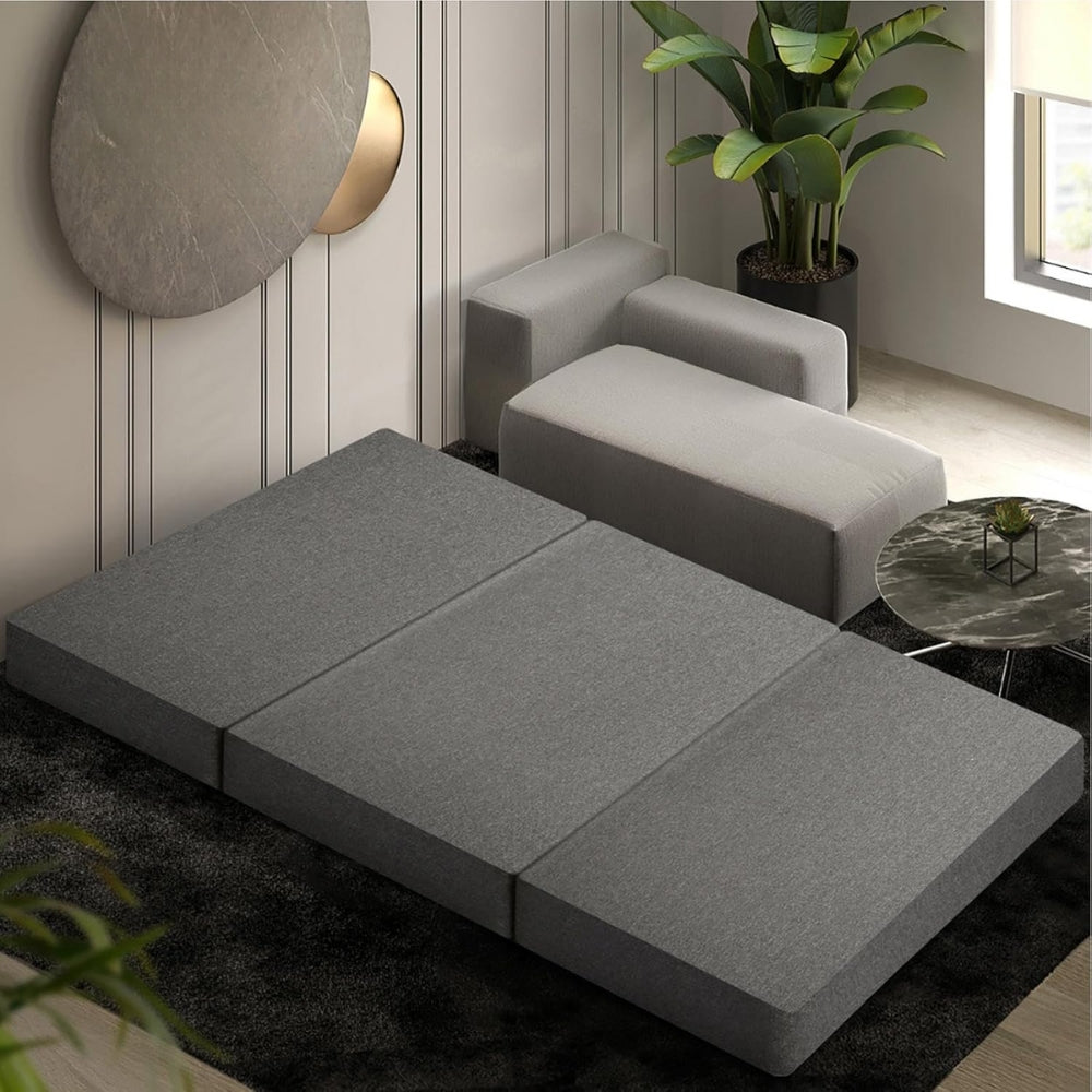 Folding Mattress Bamboo Fabric Foldable Foam Sofa Lounge