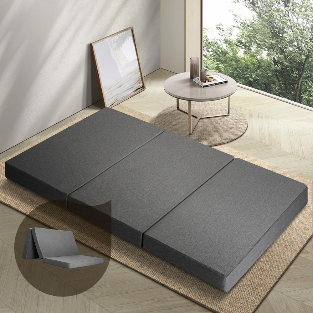 Folding Mattress Bamboo Fabric Foldable Foam Sofa Lounge