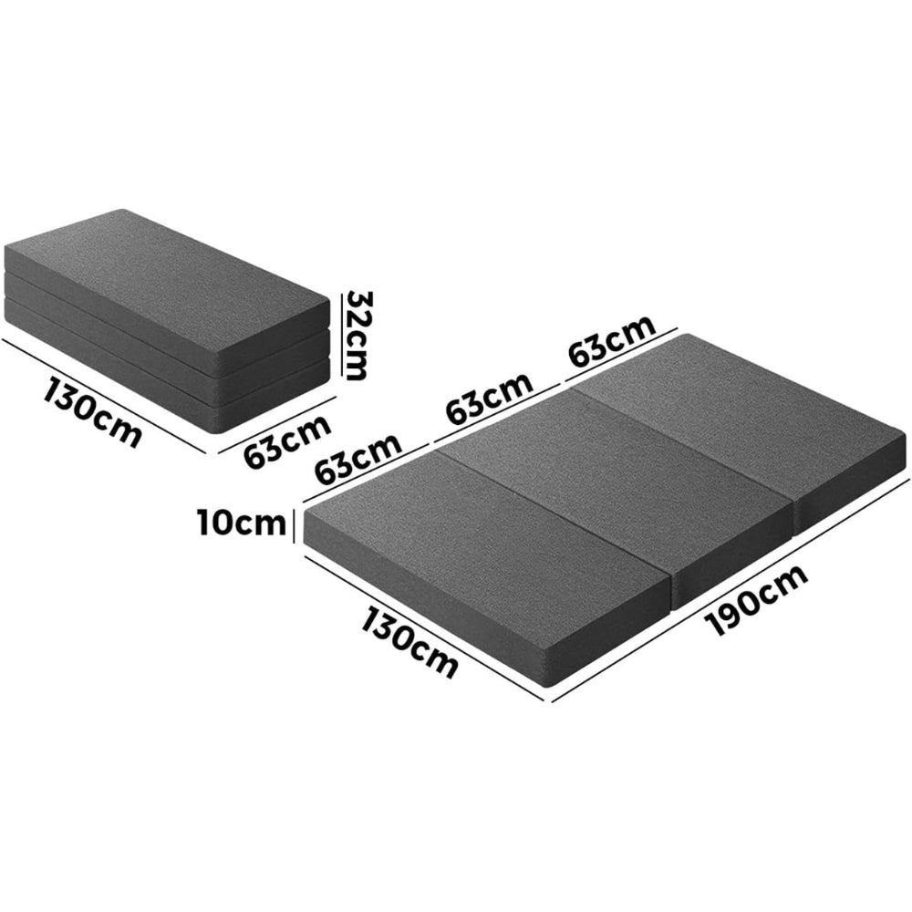Folding Mattress Bamboo Fabric Foldable Foam Sofa Lounge