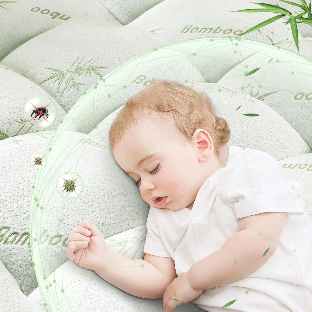 Mattress Topper Pillowtop Luxury Bedding Mat Pad Cover 7 cm