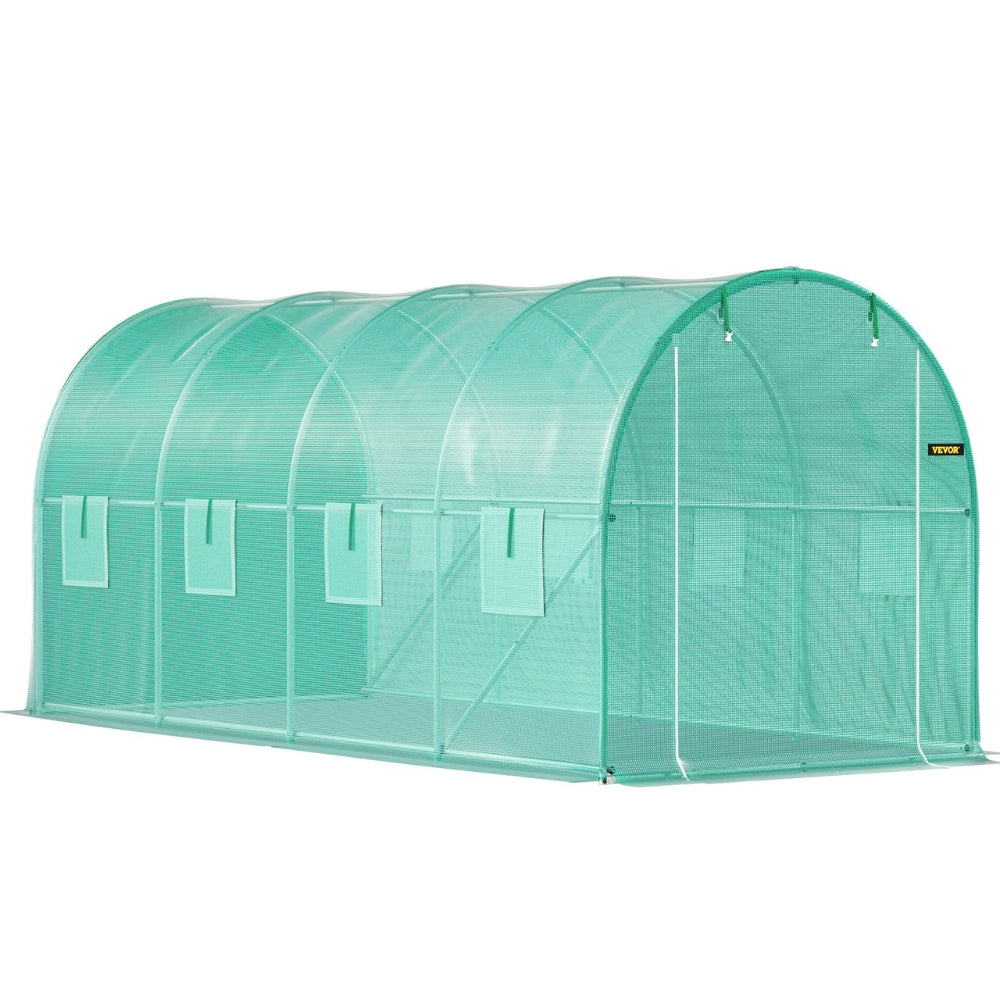 Walk-in Tunnel Greenhouse Galvanized Frame & Waterproof Cover