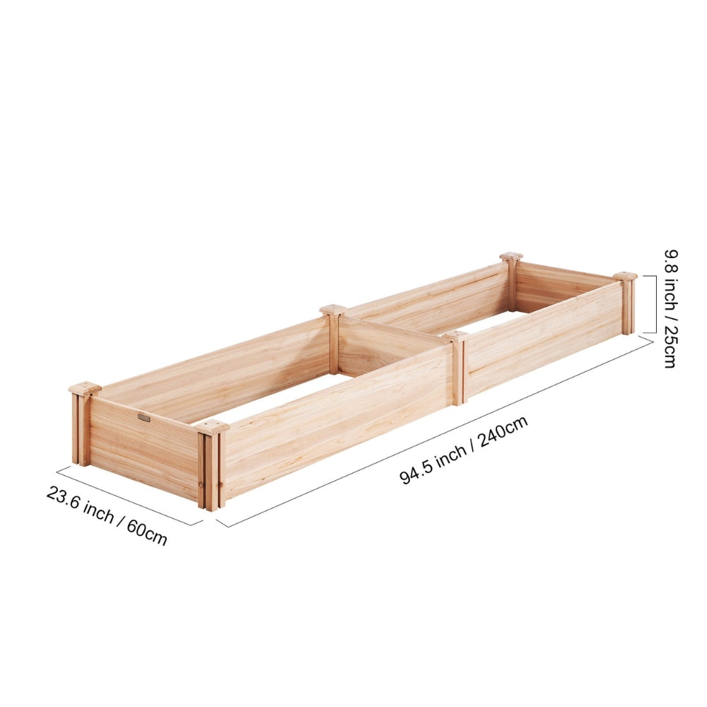 Wooden Raised Garden Bed Planter Box Elevated Floor with Whole Kit and Drainage System