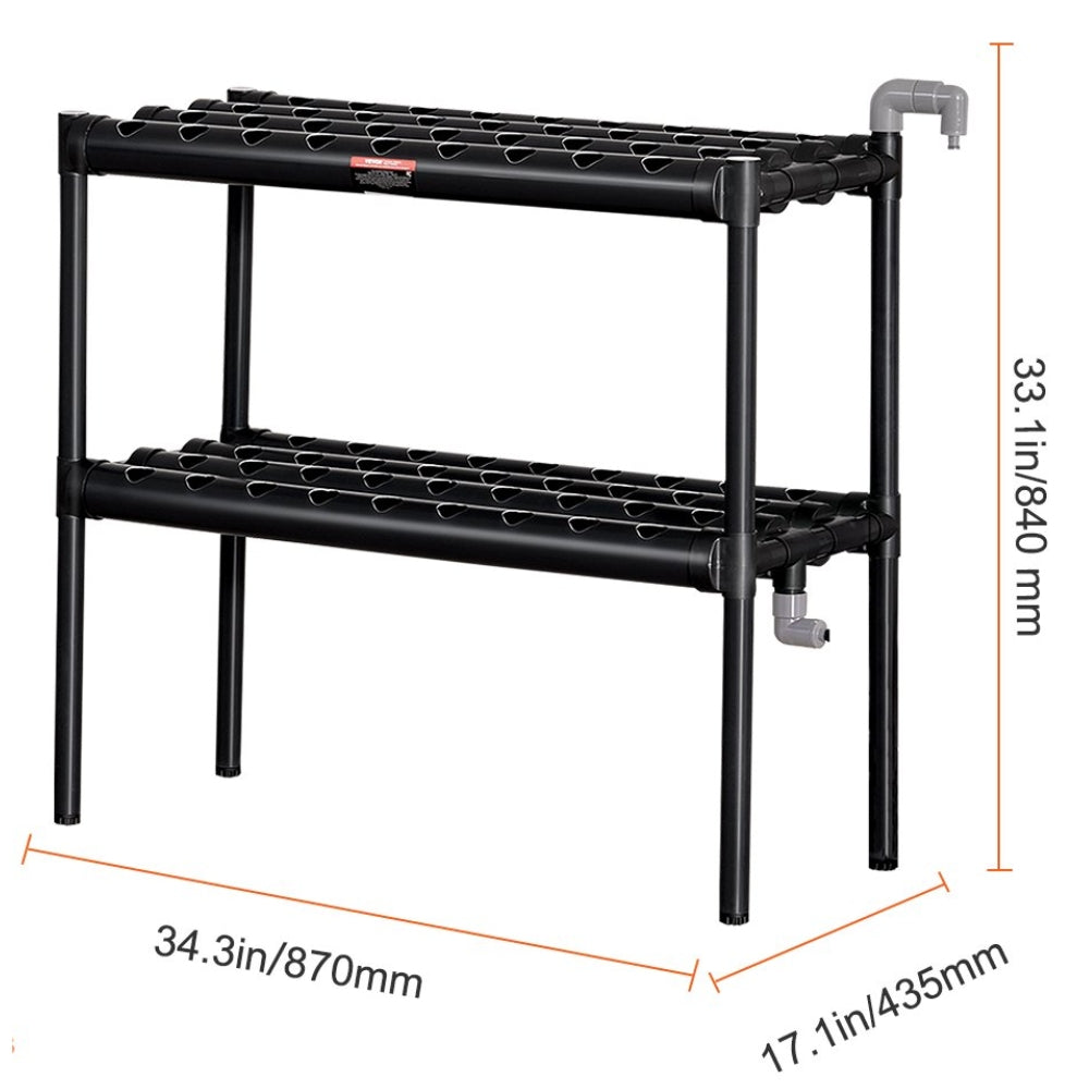 Hydroponics Growing System PVC Pipes Hydroponic Grow Kit with Water Timer Baskets and Sponges