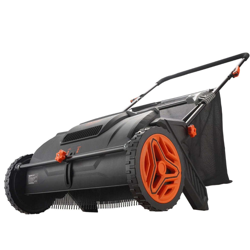 Push Lawn Sweeper with Durable Steel Frame and Large Capacity Hopper Bag