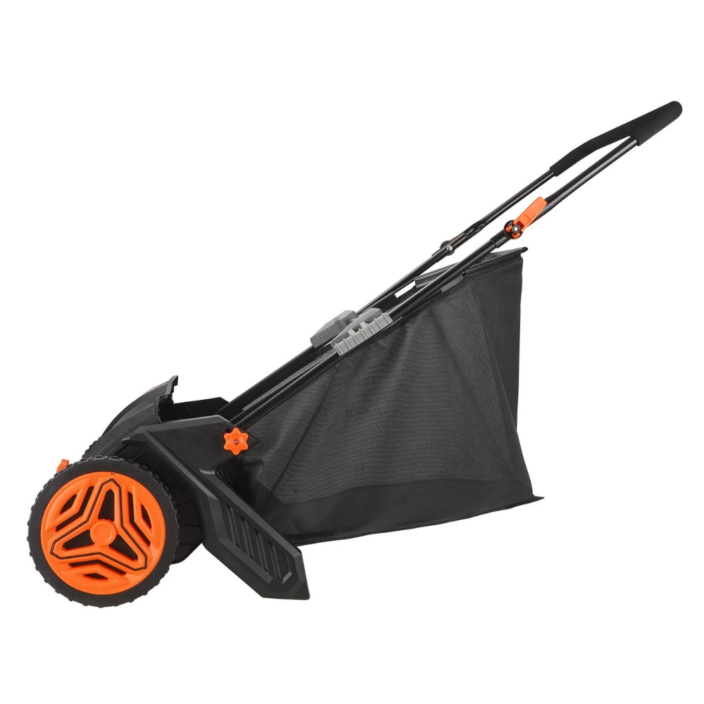 Push Lawn Sweeper with Durable Steel Frame and Large Capacity Hopper Bag