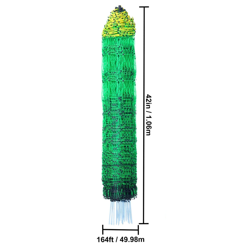 Electric Fence Netting PE Net Fencing with Posts & Double Spiked Stakes